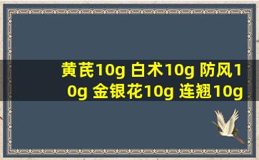 黄芪10g 白术10g 防风10g 金银花10g 连翘10g 芦根10g